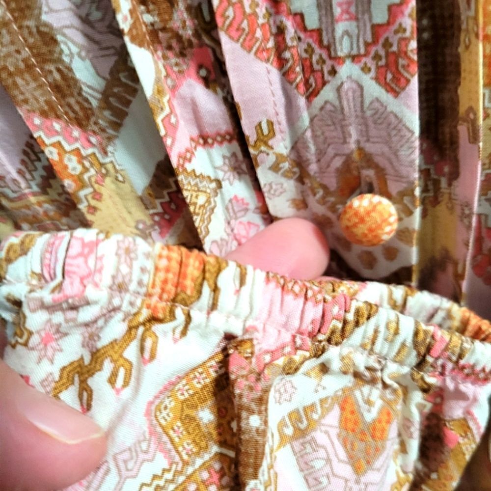 Ec J.Jill Patchwork Style Pleated Buttonup Blouse… - image 6